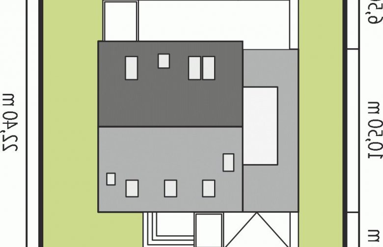 Projekt domu wielorodzinnego E14 G1 ECONOMIC - Usytuowanie - wersja lustrzana