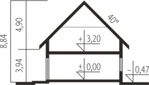 Przekrój projektu E14 G1 ECONOMIC