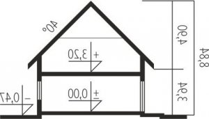 Przekrój projektu E14 G1 ECONOMIC w wersji lustrzanej