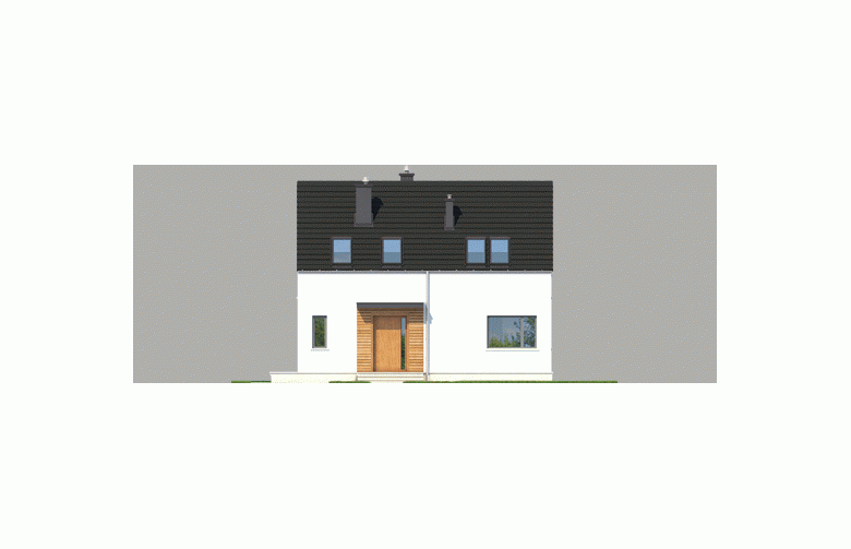 Projekt domu wielorodzinnego E1 (wersja A) MULTI-COMFORT - elewacja 1