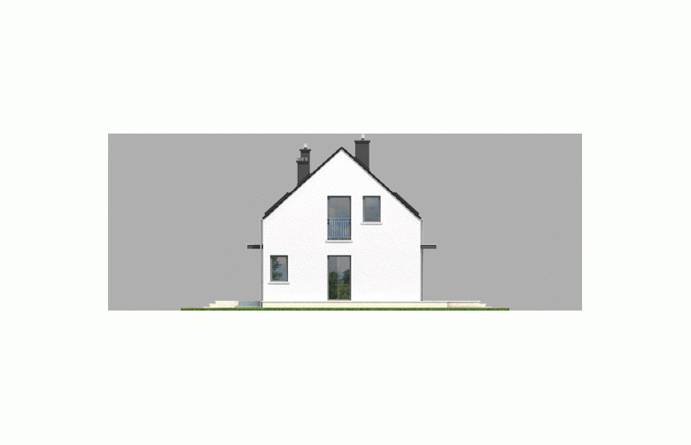 Projekt domu wielorodzinnego E1 (wersja A) MULTI-COMFORT - elewacja 4