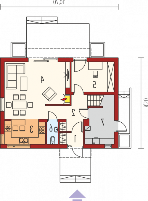 PARTER E1 (wersja A) MULTI-COMFORT - wersja lustrzana