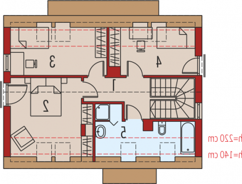 PODDASZE E1 (wersja A) MULTI-COMFORT - wersja lustrzana