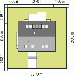 Usytuowanie budynku E1 (wersja A) MULTI-COMFORT