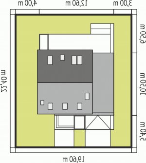 Usytuowanie budynku E14 III G1 ECONOMIC w wersji lustrzanej