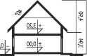 Projekt domu parterowego E14 III G1 ECONOMIC - przekrój 1