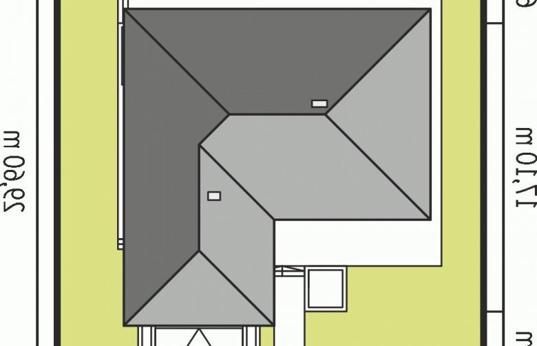 Projekt domu dwurodzinnego Dominik II G2 (wersja B) - Usytuowanie - wersja lustrzana