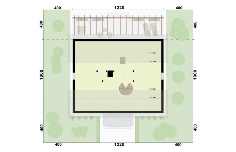 Projekt domu parterowego OLIMPIA - rzut poddasza