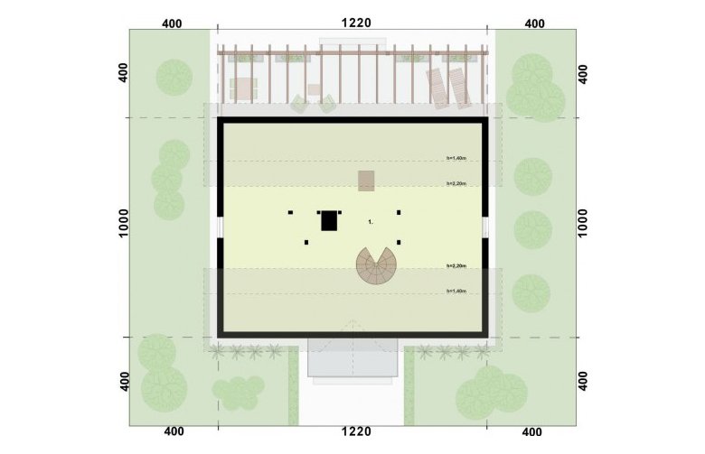 Projekt domu parterowego OLIMPIA - rzut poddasza