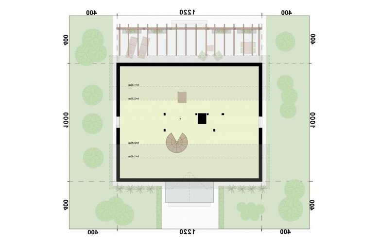 Projekt domu parterowego OLIMPIA - rzut poddasza