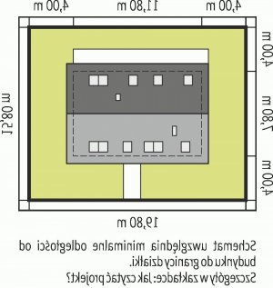 Usytuowanie budynku E2 II ECONOMIC (wersja B) w wersji lustrzanej