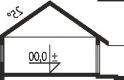 Projekt domu dwurodzinnego Dominik G2 (wersja B) MULTI-COMFORT - przekrój 1