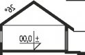 Projekt domu dwurodzinnego Eris II G2 (wersja C) - przekrój 1