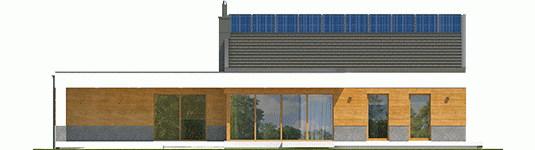 Elewacja projektu EX 11 G2 (wersja D) - 3 - wersja lustrzana