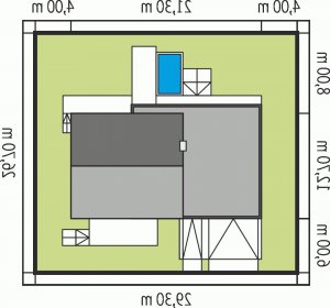 Usytuowanie budynku EX 11 G2 (wersja D) w wersji lustrzanej