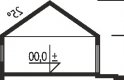 Projekt domu z poddaszem EX 11 G2 (wersja D) - przekrój 1