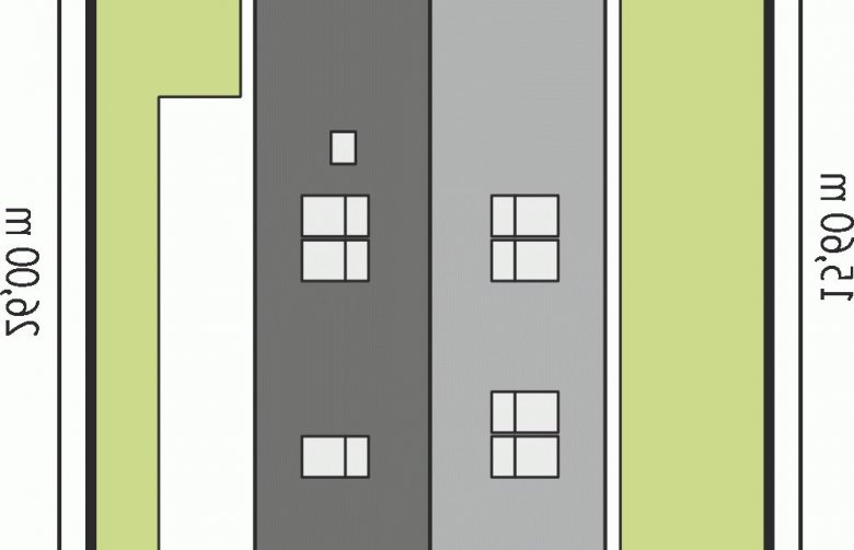 Projekt domu z poddaszem EX 14 - Usytuowanie - wersja lustrzana