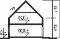 Projekt domu z poddaszem EX 14 - przekrój 1