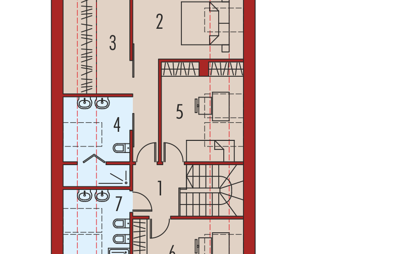 Projekt domu z poddaszem EX 15 II - poddasze