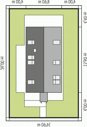 Usytuowanie budynku EX 15 II w wersji lustrzanej