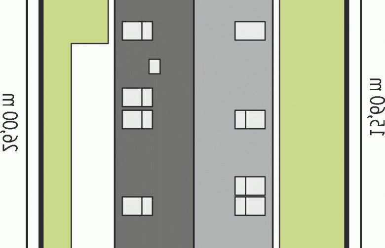 Projekt domu z poddaszem EX 15 II - Usytuowanie - wersja lustrzana