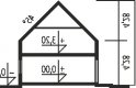 Projekt domu z poddaszem EX 15 II - przekrój 1