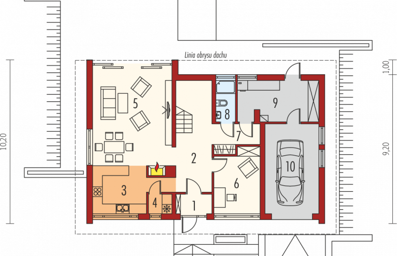 Projekt domu wielorodzinnego Benjamin G1 MULTI-COMFORT - parter