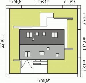 Usytuowanie budynku Benjamin G1 MULTI-COMFORT w wersji lustrzanej