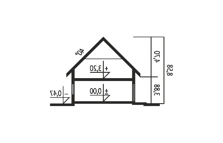 Projekt domu wielorodzinnego Benjamin G1 MULTI-COMFORT - przekrój 1