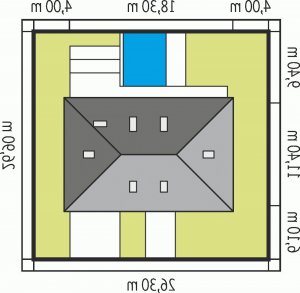 Usytuowanie budynku Gabriel G1 ENERGO w wersji lustrzanej