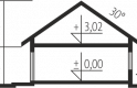 Projekt domu dwurodzinnego Gabriel G1 ENERGO - przekrój 1