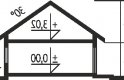 Projekt domu dwurodzinnego Gabriel G1 ENERGO - przekrój 1