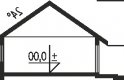 Projekt domu dwurodzinnego India G2 (wersja B) - przekrój 1
