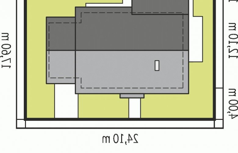 Projekt domu dwurodzinnego Kornel VI (z wiatą) ENERGO - Usytuowanie - wersja lustrzana