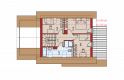 Projekt domu wielorodzinnego Lea II (z wiatą) - poddasze