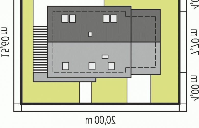 Projekt domu wielorodzinnego Lea II (z wiatą) - Usytuowanie - wersja lustrzana