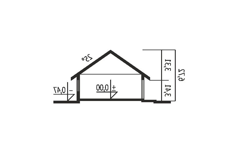 Projekt domu dwurodzinnego Armando II G1 MULTI-COMFORT - przekrój 1