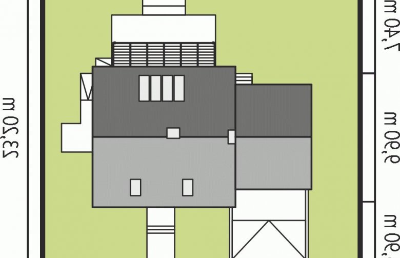 Projekt domu z poddaszem Ariel G1 ENERGO - Usytuowanie - wersja lustrzana