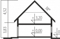 Projekt domu z poddaszem Ariel G1 ENERGO - przekrój 1