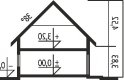 Projekt domu z poddaszem Ariel G1 ENERGO - przekrój 1