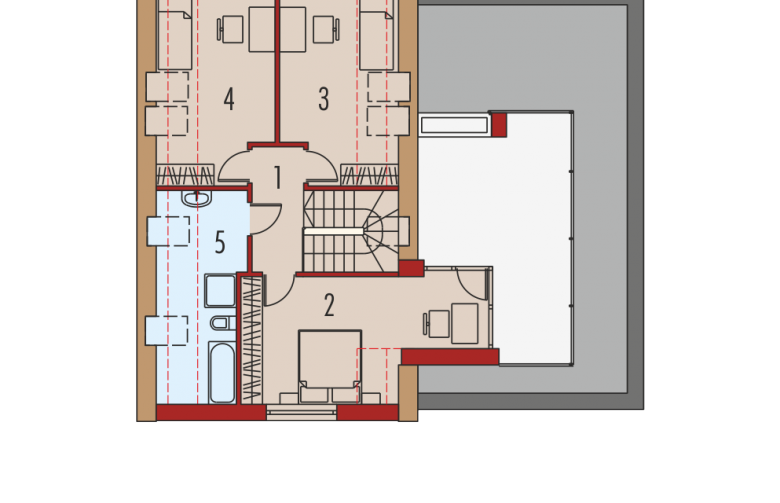 Projekt domu z poddaszem Markus G1 ENERGO PLUS - poddasze