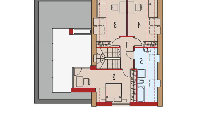 Projekt domu z poddaszem Markus G1 ENERGO PLUS - poddasze