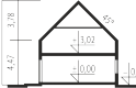 Projekt domu z poddaszem Markus G1 ENERGO PLUS - przekrój 1