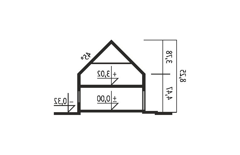 Projekt domu z poddaszem Markus G1 ENERGO PLUS - przekrój 1