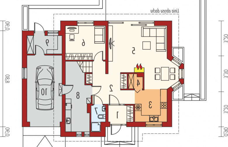 Projekt domu wielorodzinnego Mati III G1 Mocca - parter