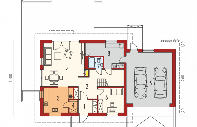 Projekt domu wielorodzinnego Amaranta G2 MULTI-COMFORT - parter