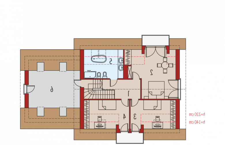 Projekt domu wielorodzinnego Amaranta G2 MULTI-COMFORT - poddasze