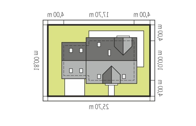 Projekt domu wielorodzinnego Amaranta G2 MULTI-COMFORT - Usytuowanie - wersja lustrzana