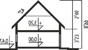 Przekrój projektu Amaranta II G2 ENERGO w wersji lustrzanej