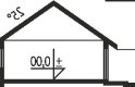 Projekt domu dwurodzinnego Rafael IV G1 - przekrój 1